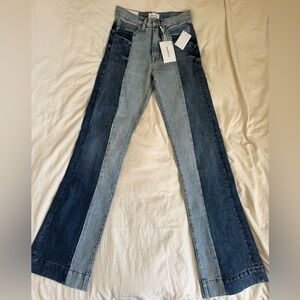 Frame Atelier Pieced Slim Stacked Jeans (Winifred) Size 24